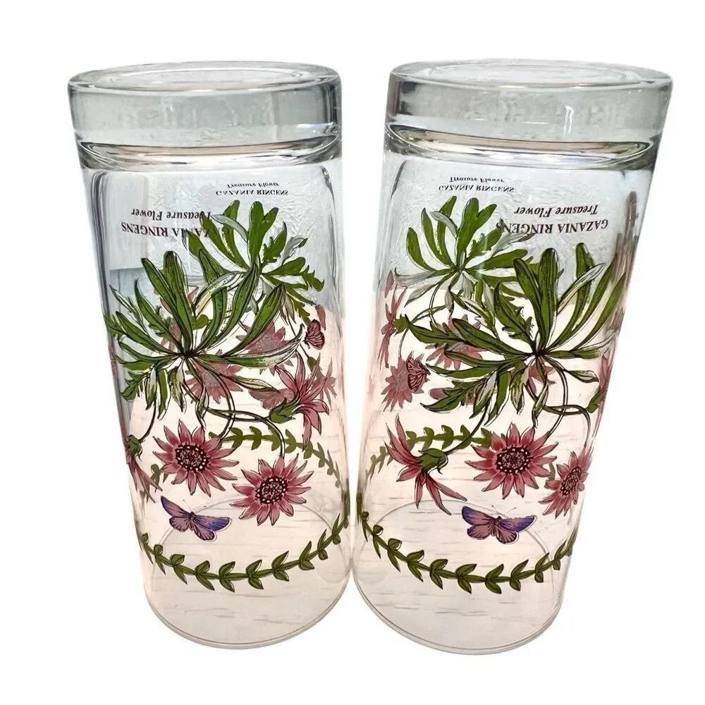 Set of Two 16 Oz Glassware Tumbler Botanic Garden by Portmeirion Glasses
